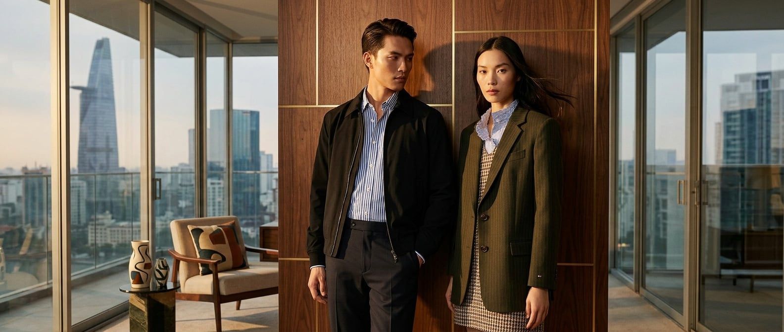 Cách Phối Blazer Và Sơ Mi Kẻ Sọc Tommy Hilfiger Lịch Lãm
