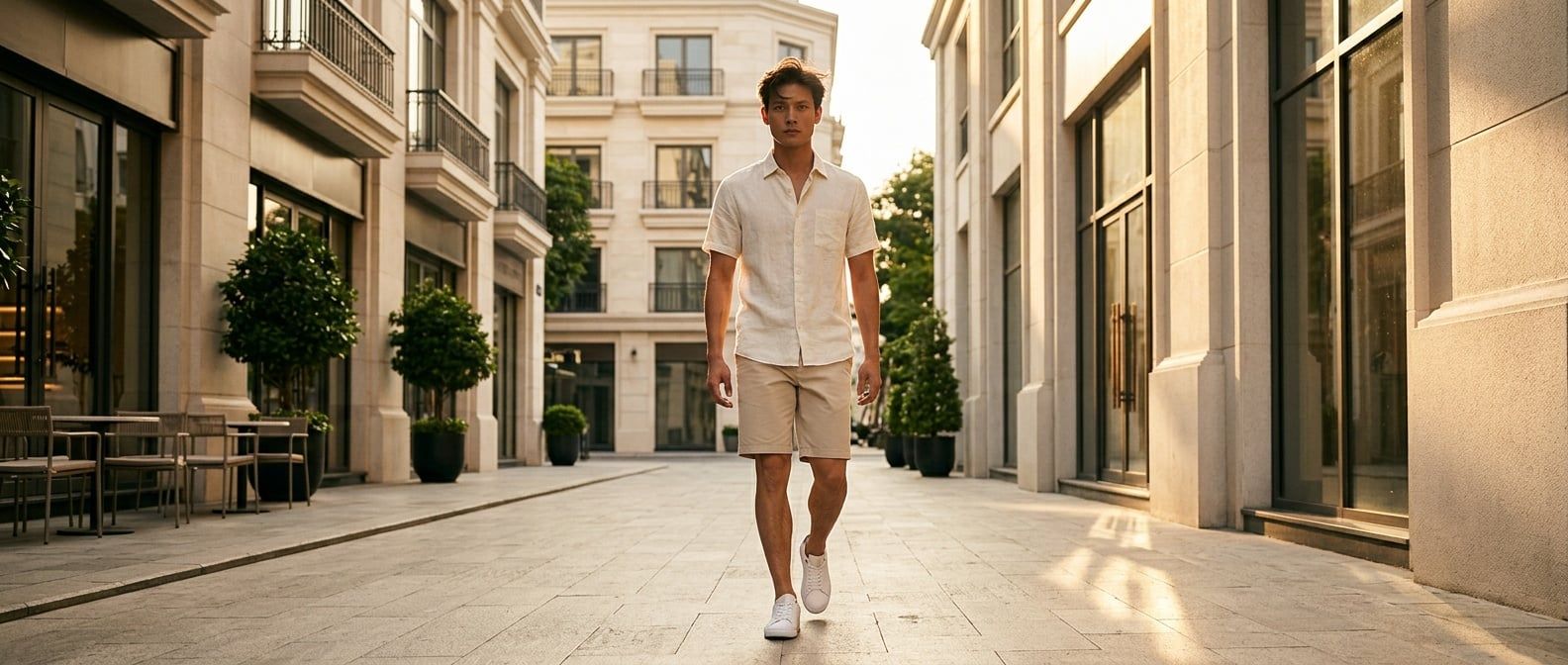 Phối Quần Short Nam Tommy Hilfiger Nâng Tầm Smart Casual
