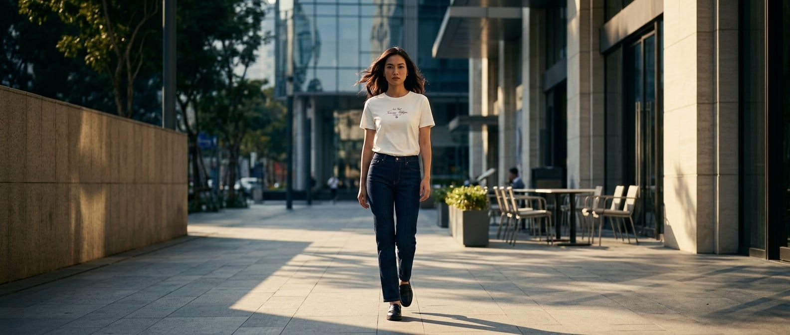 Bí Quyết Phối Áo Thun Tommy Hilfiger Script Cho Nàng Sành Điệu