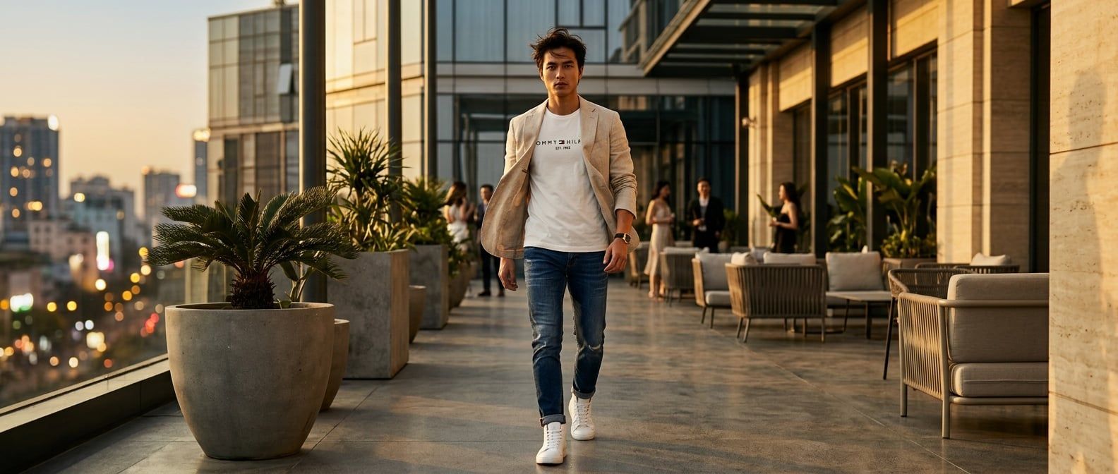 Cách Phối Áo Thun Nam Tommy Hilfiger Core Logo Cho Mọi Dịp