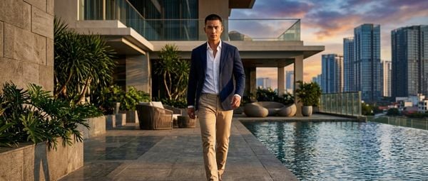 Cách Phối Quần Kaki Tommy Hilfiger Harlem Chuẩn Smart Casual