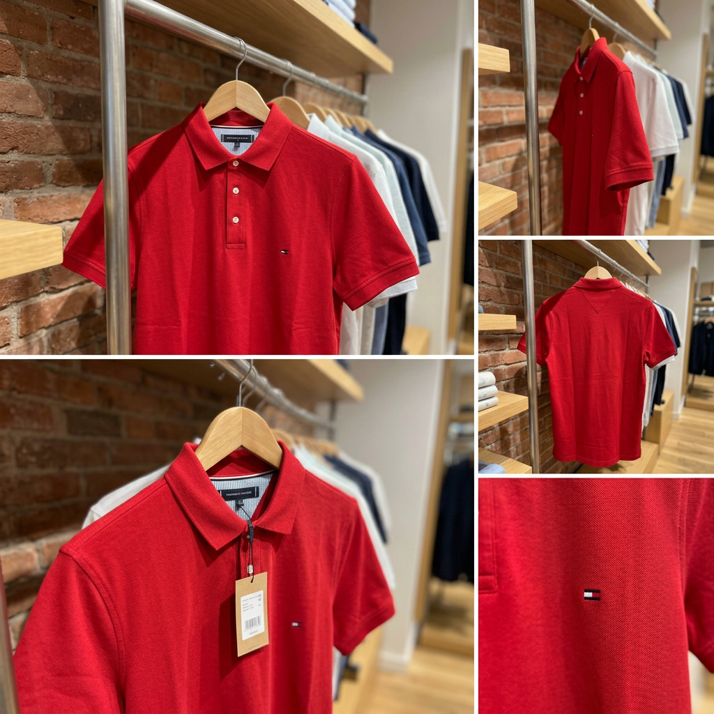 Ảnh thực tế tại ULA - Tommy Hilfiger - Áo polo tay ngắn nam 1985 Slim Fit Polo Shirt