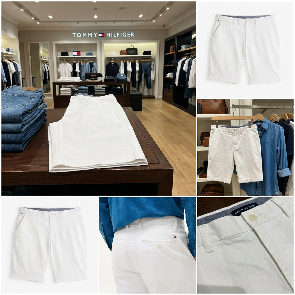 Ảnh thực tế tại ULA - Tommy Hilfiger - Quần ngắn nam Harlem 1985 Collection Relaxed Chino Shorts