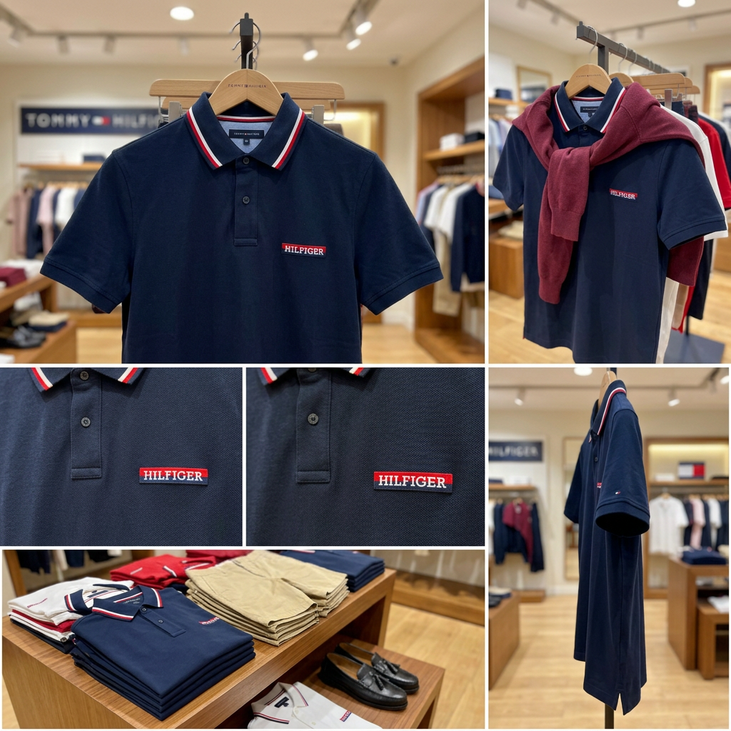 Ảnh thực tế tại ULA - Tommy Hilfiger - Áo polo tay ngắn nam Hilfiger Tipped Regular Polo