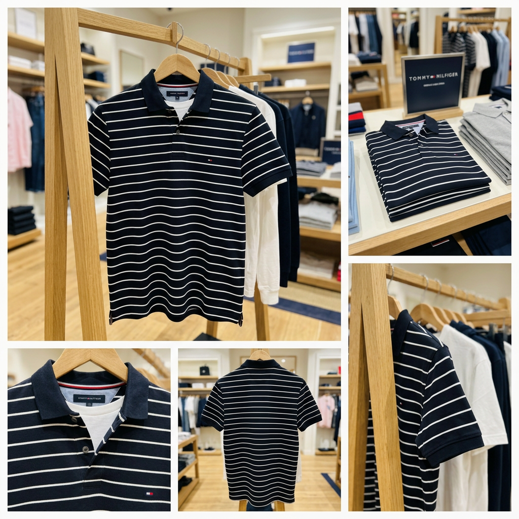 Ảnh thực tế tại ULA - Tommy Hilfiger - Áo polo tay ngắn nam Regular Fit Interlock Knit Polo Shirt