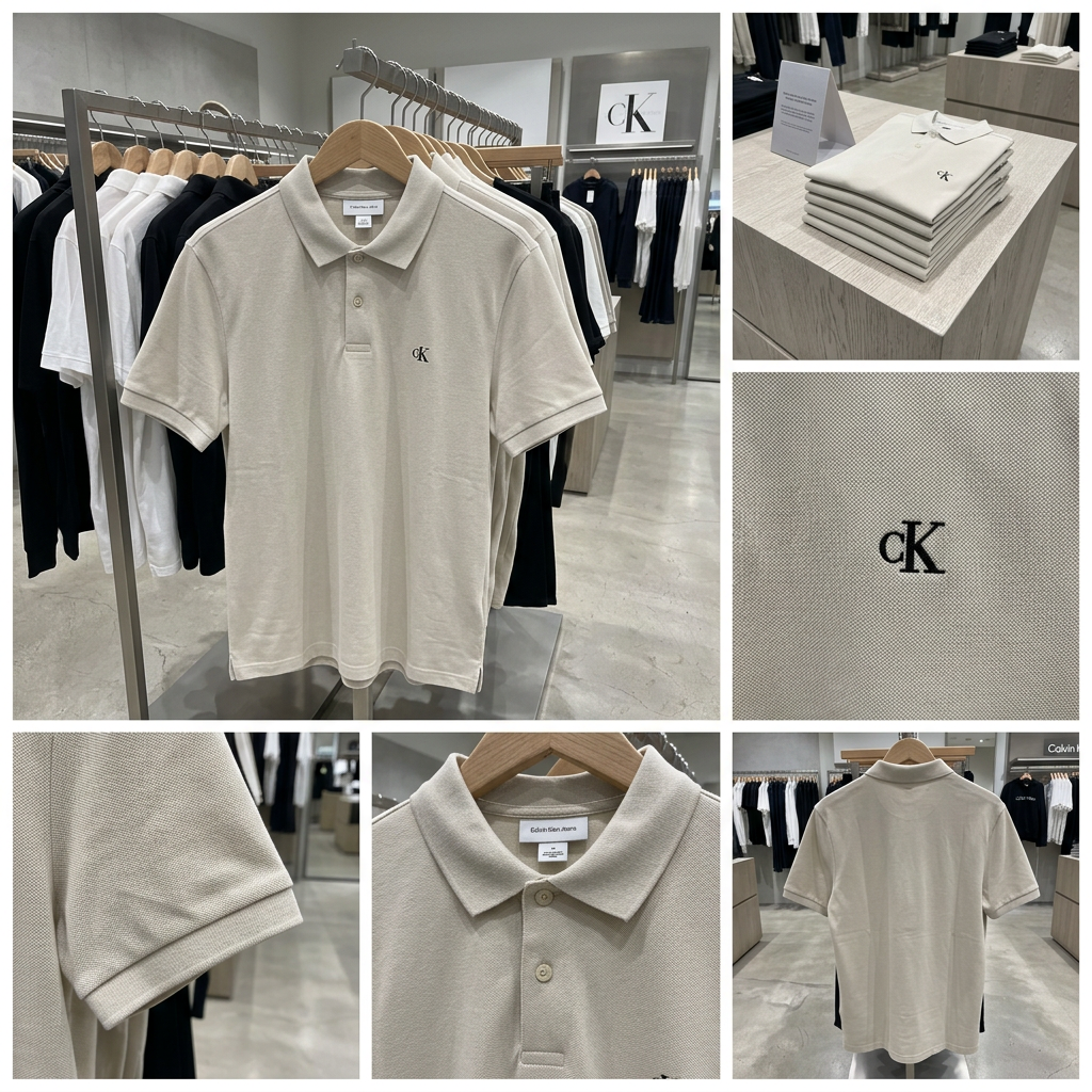 Ảnh thực tế tại ULA - Calvin Klein - Áo Thun Có Cổ Nam Cotton Pique Classic Polo Shirt