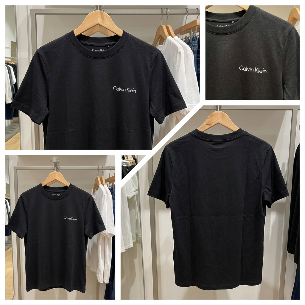 Ảnh thực tế tại ULA - Calvin Klein - Áo Thun Tay Ngắn Nữ Script Logo Graphic Classic T-Shirt