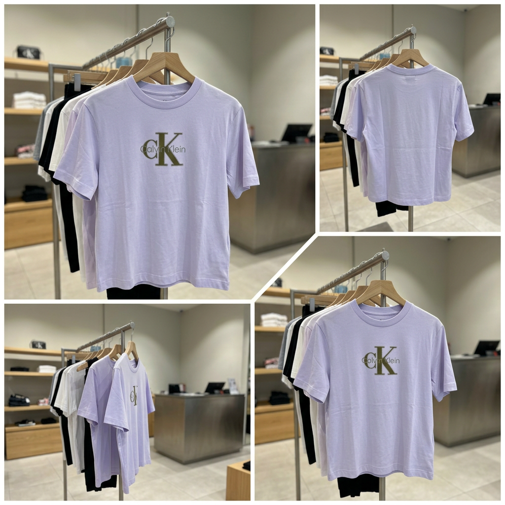 Ảnh thực tế tại ULA - Calvin Klein - Áo Thun Tay Ngắn Nữ Relaxed Graphic Logo T-shirt