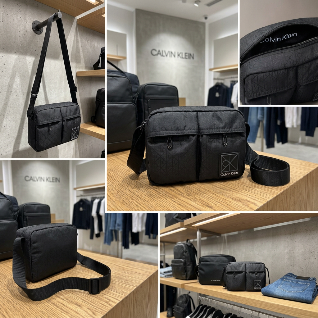 Ảnh thực tế tại ULA - Calvin Klein - Túi Đeo Chéo Nam Utility Emblem Crossbody Camera Bag