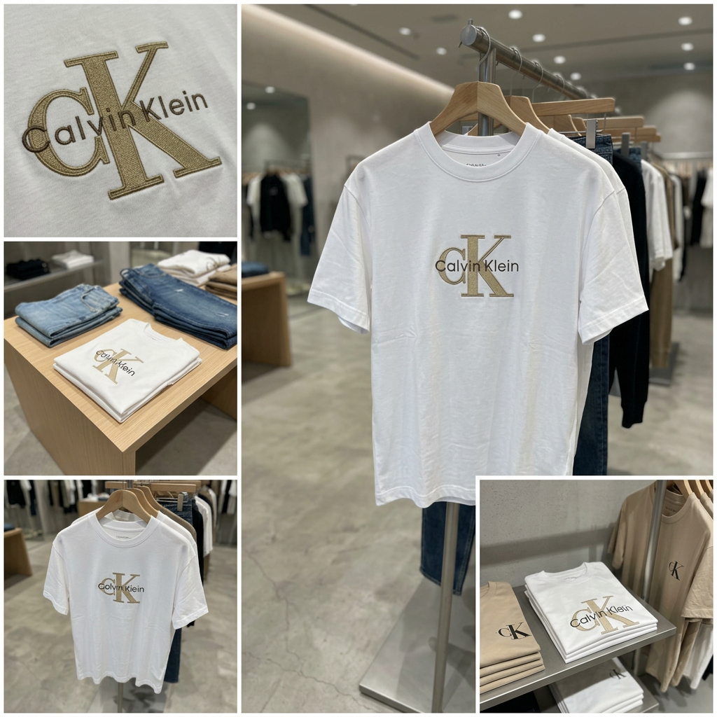 Ảnh thực tế tại ULA - Calvin Klein - Áo Thun Tay Ngắn Nam Monologo Graphic Relaxed T-Shirt