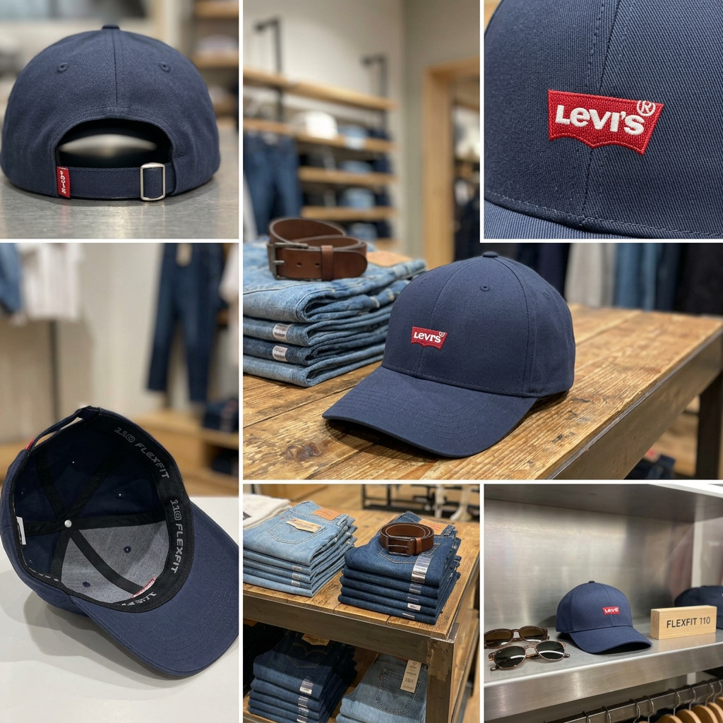 Ảnh thực tế tại ULA - Levi's - Nón Lưỡi Trai Nam Nữ Housemark Flexfit Cap