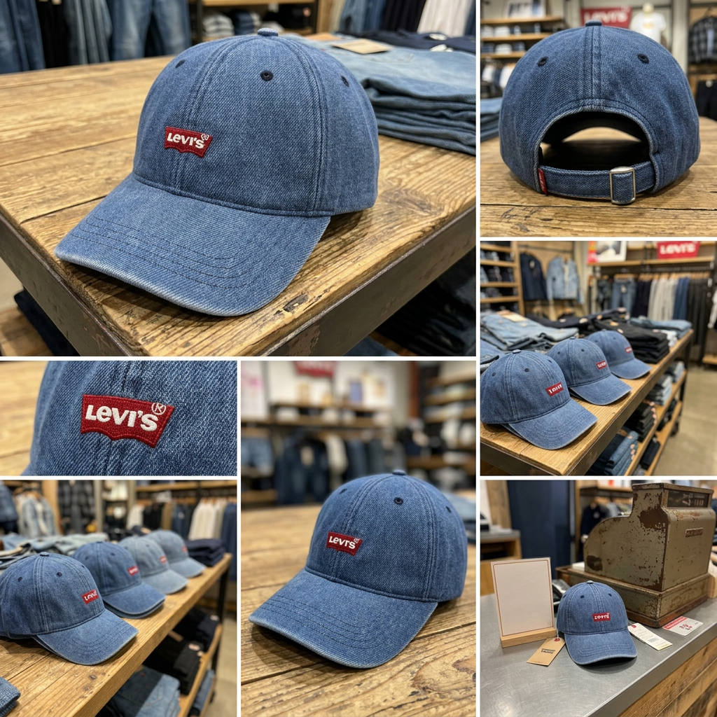 Ảnh thực tế tại ULA - Levi's - Nón Lưỡi Trai Nam Nữ Denim Baseball Cap