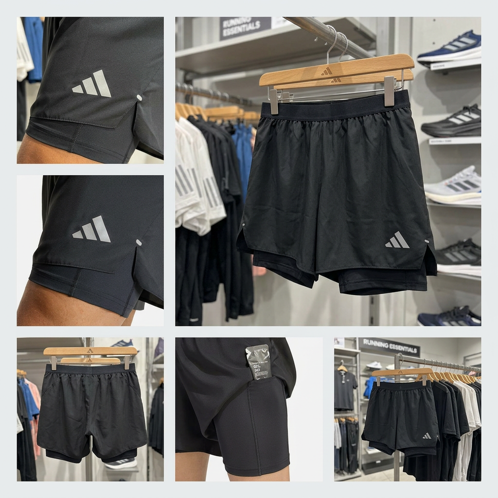 Ảnh thực tế tại ULA - Adidas - Quần Ngắn Chạy Bộ Nam Adi365 Running Essentials 2-In-1 Shorts