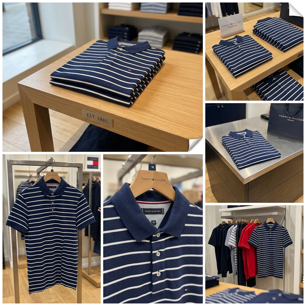 Ảnh thực tế tại ULA - Tommy Hilfiger - Áo Polo Nam Tay Ngắn TH Premium 1985 Slim Polo