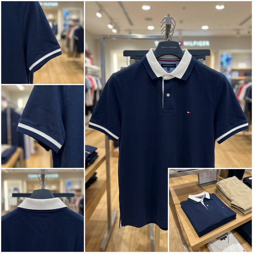 Ảnh thực tế tại ULA - Tommy Hilfiger - Áo Thun Có Cổ Nam Contrast Collar Block Regular Polo