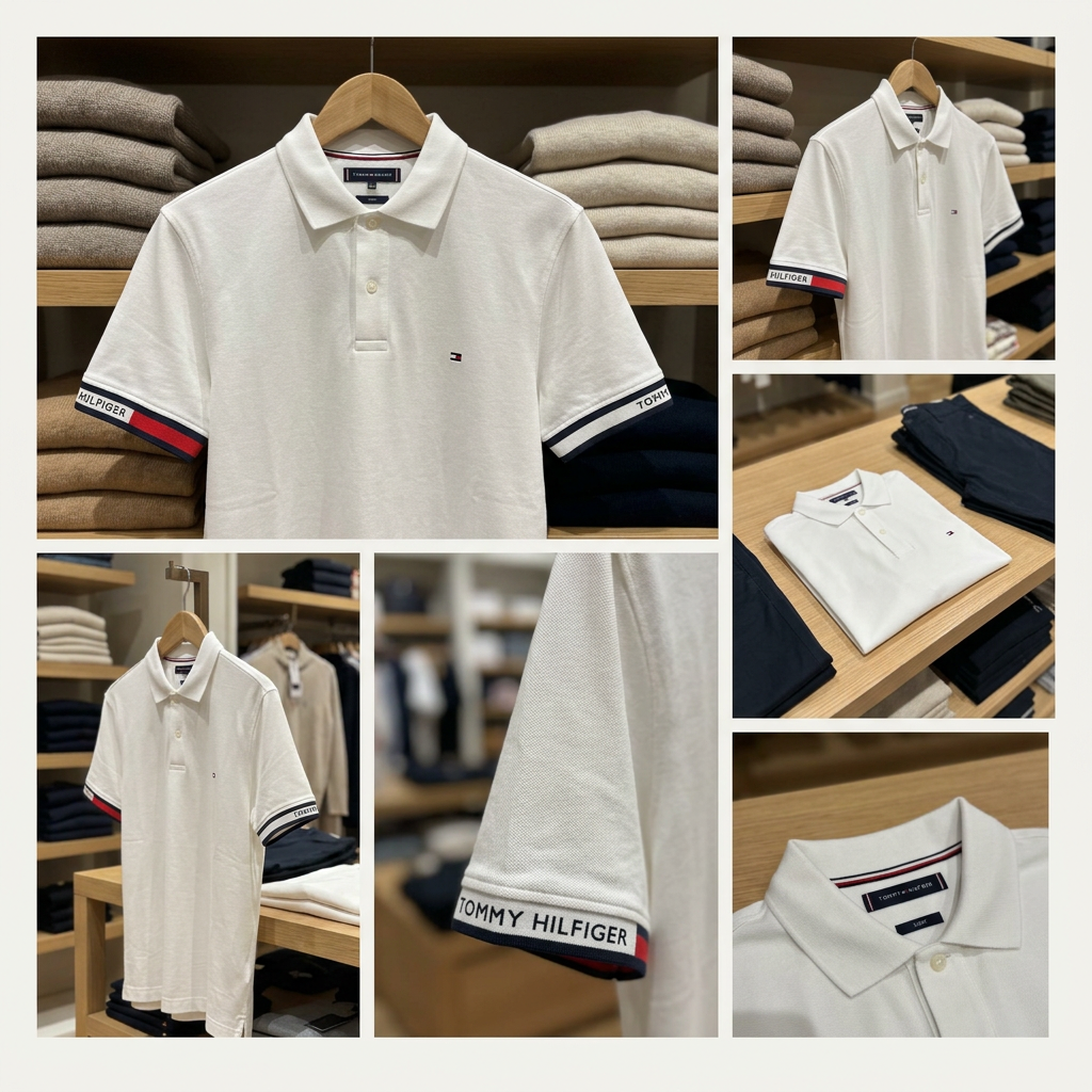 Ảnh thực tế tại ULA - Tommy Hilfiger - Áo Polo Nam Slim Fit Fluid Cotton Knit Tipped Polo Shirt