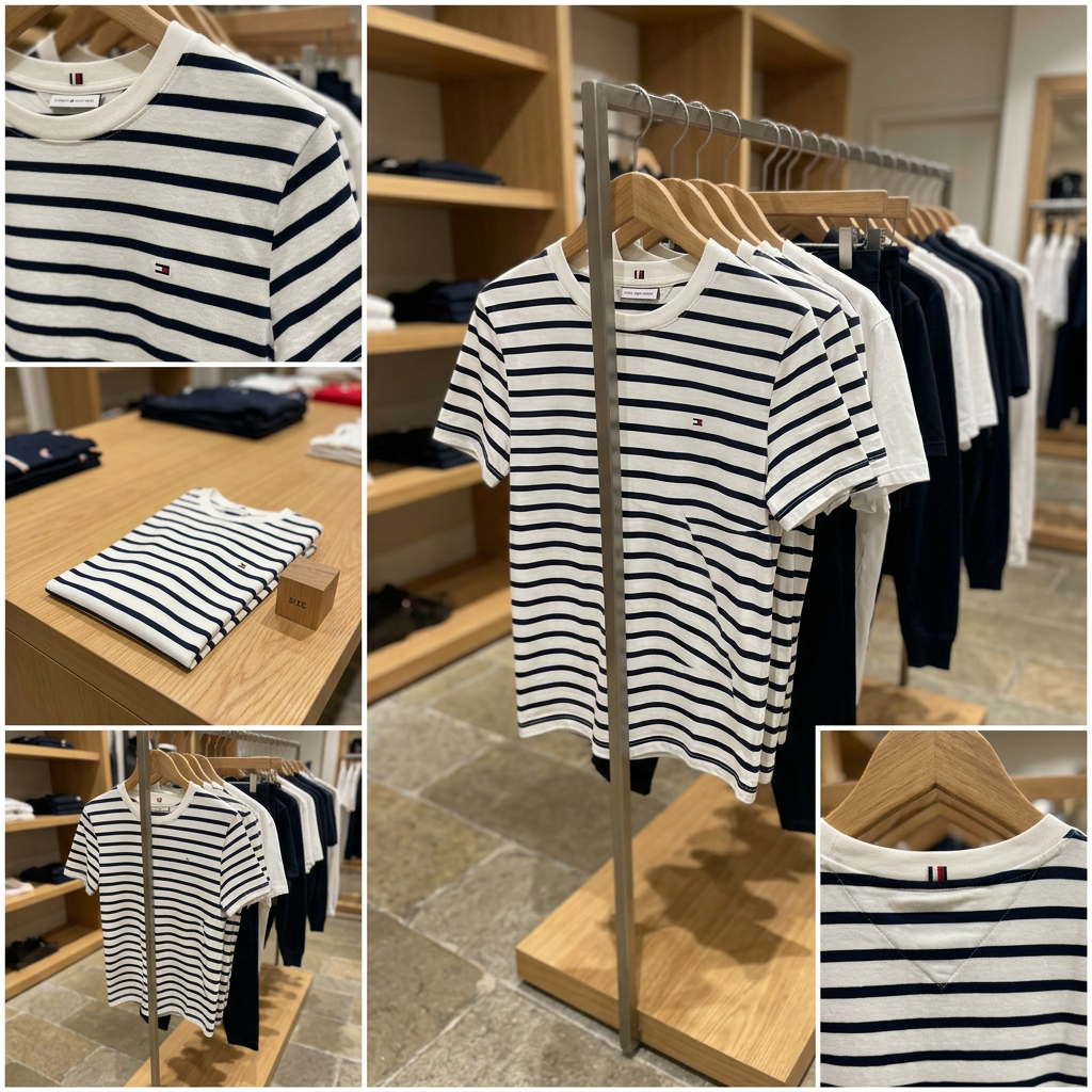 Ảnh thực tế tại ULA - Tommy Hilfiger - Áo Thun Tay Ngắn Nữ Cody Slim Crew Neck T-Shirt