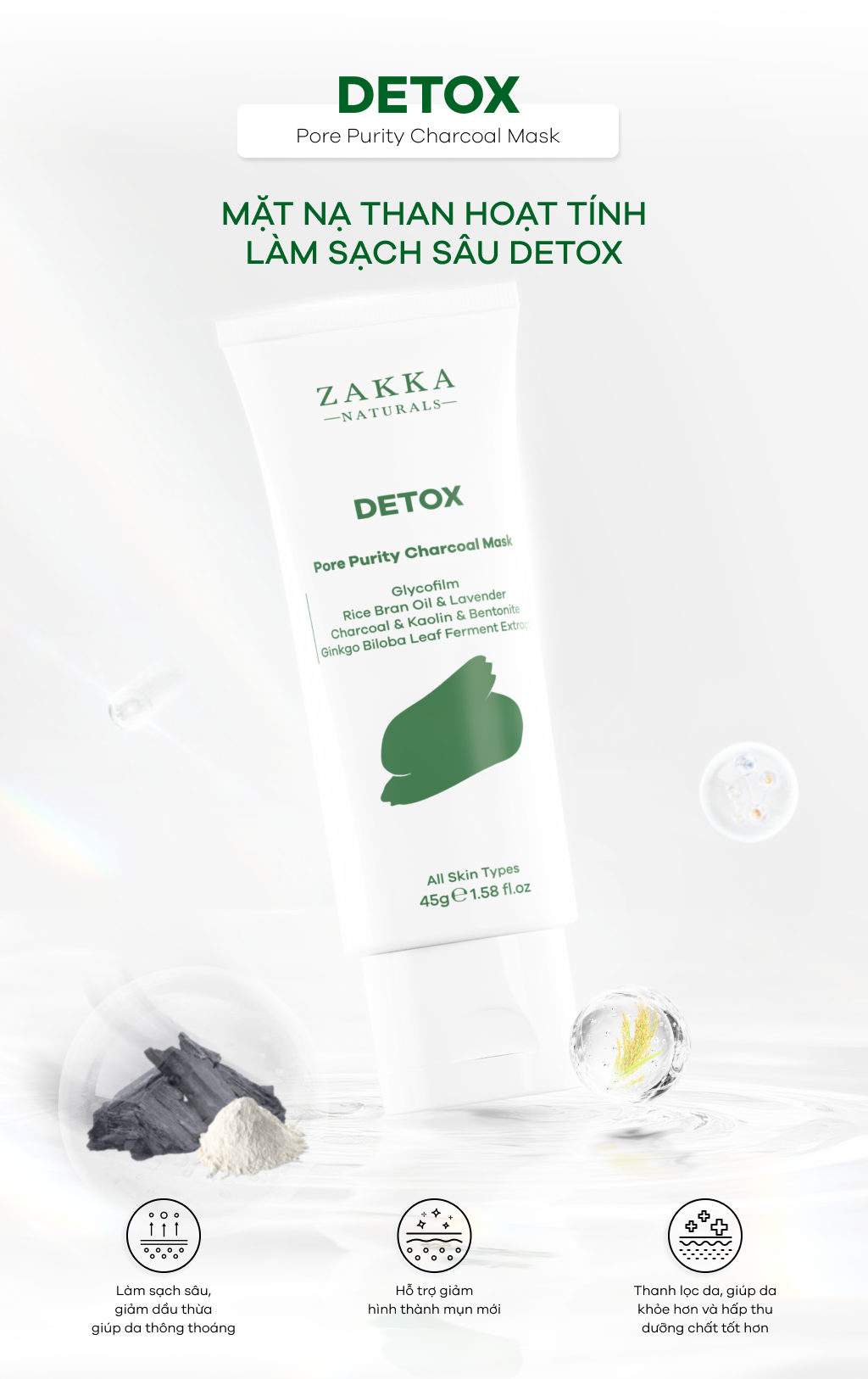 Mặt Nạ Đất S&eacute;t Thanh Lọc Thải Độc Detox