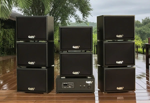 Dàn loa ngoài trời không dây Goldsound: amply A57 + loa treo tường G20-NT