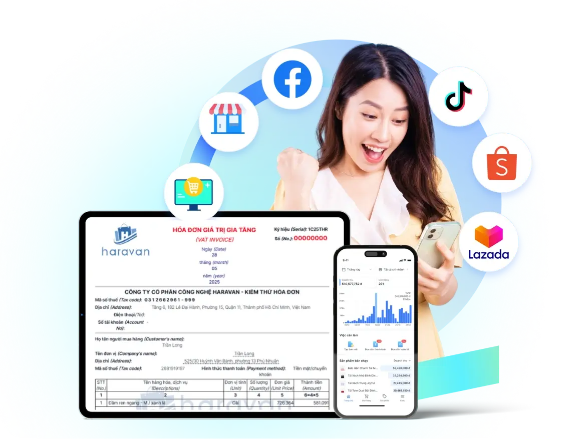 Số lượng hóa đơn Haravan Invoice