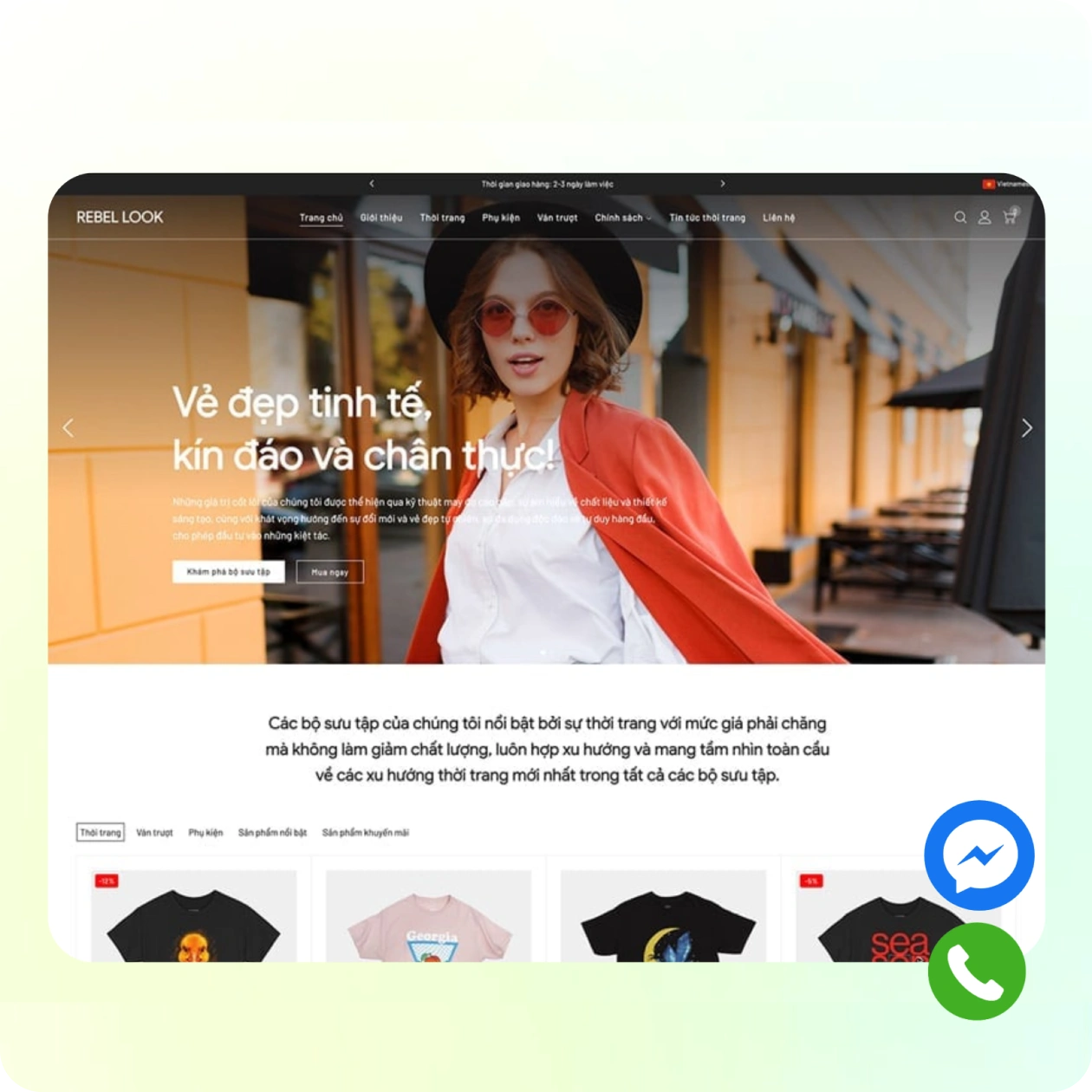 Tích hợp widget chat ngay trên website