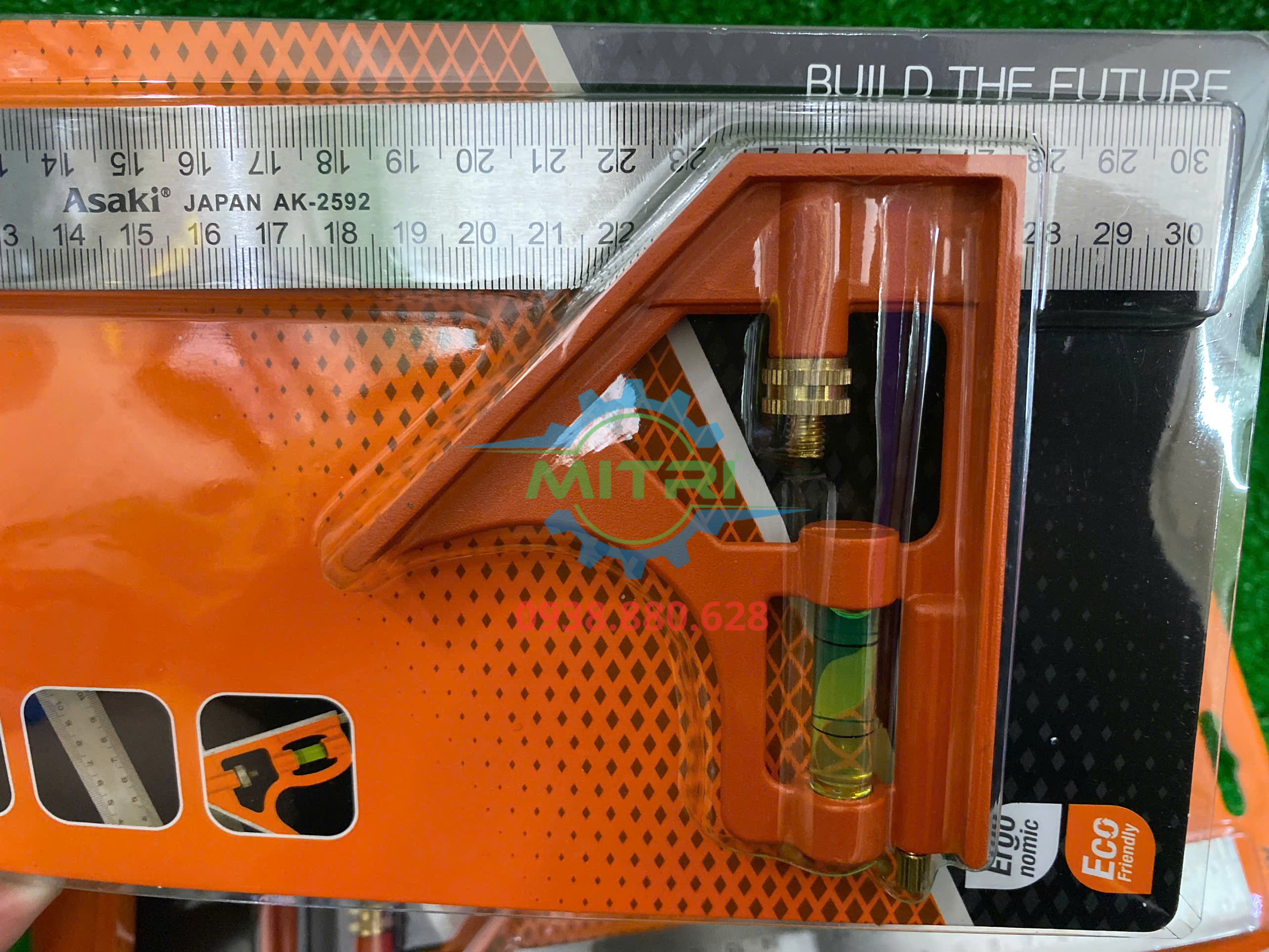 Asaki AK-2592 thước eke thủy 300mm