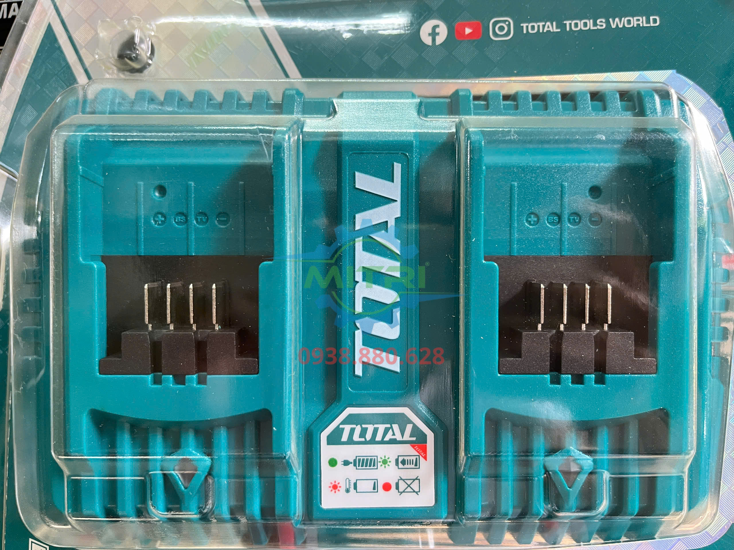 Bộ 2 pin 20V 5.0Ah và sạc nhanh Total TFBCPK2425 tại Minh Triết