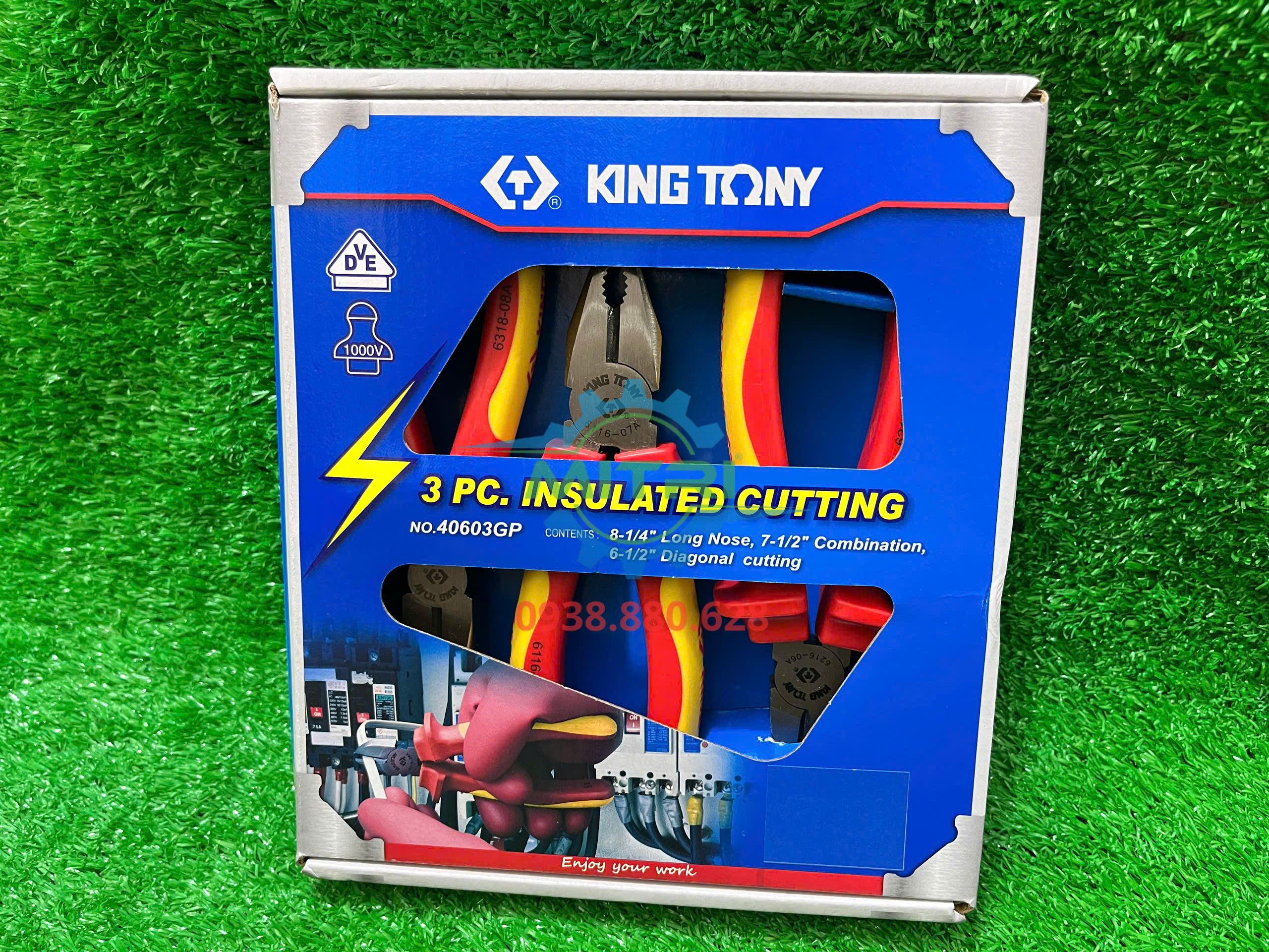 Bộ kìm Kingtony 40603GP tay cầm bọc nhựa cao cấp