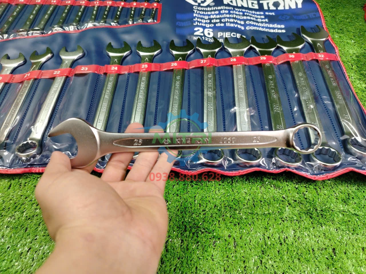 Bộ cờ lê vòng miệng 6–32mm Kingtony 1226MR Bộ cờ lê vòng miệng Kingtony 1226MR hệ mét với đầu miệng và đầu vòng cùng cỡ