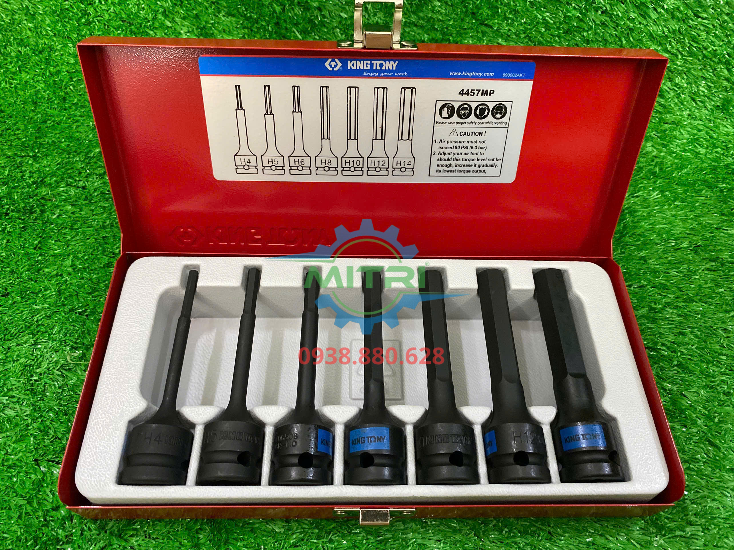 Bộ đầu khẩu lục giác dài Kingtony 4457MP chính hãng