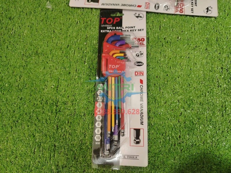 Bộ lục giác 9 chi tiết TOP LU-9CMAU hệ mét
