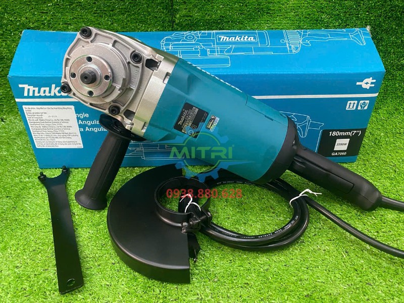 Bộ máy mài góc Makita GA7060 kèm phụ kiện và hộp sản phẩm