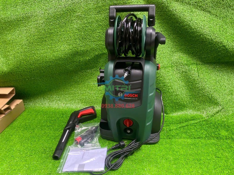 Bộ máy rửa xe Bosch Advanced Aquatak 140 đầy đủ phụ kiện theo bộ thực tế