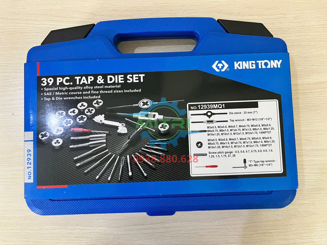 Bộ khoai môn 39 chi tiết Kingtony 12939MQ1 cho máy cơ khí và máy móc