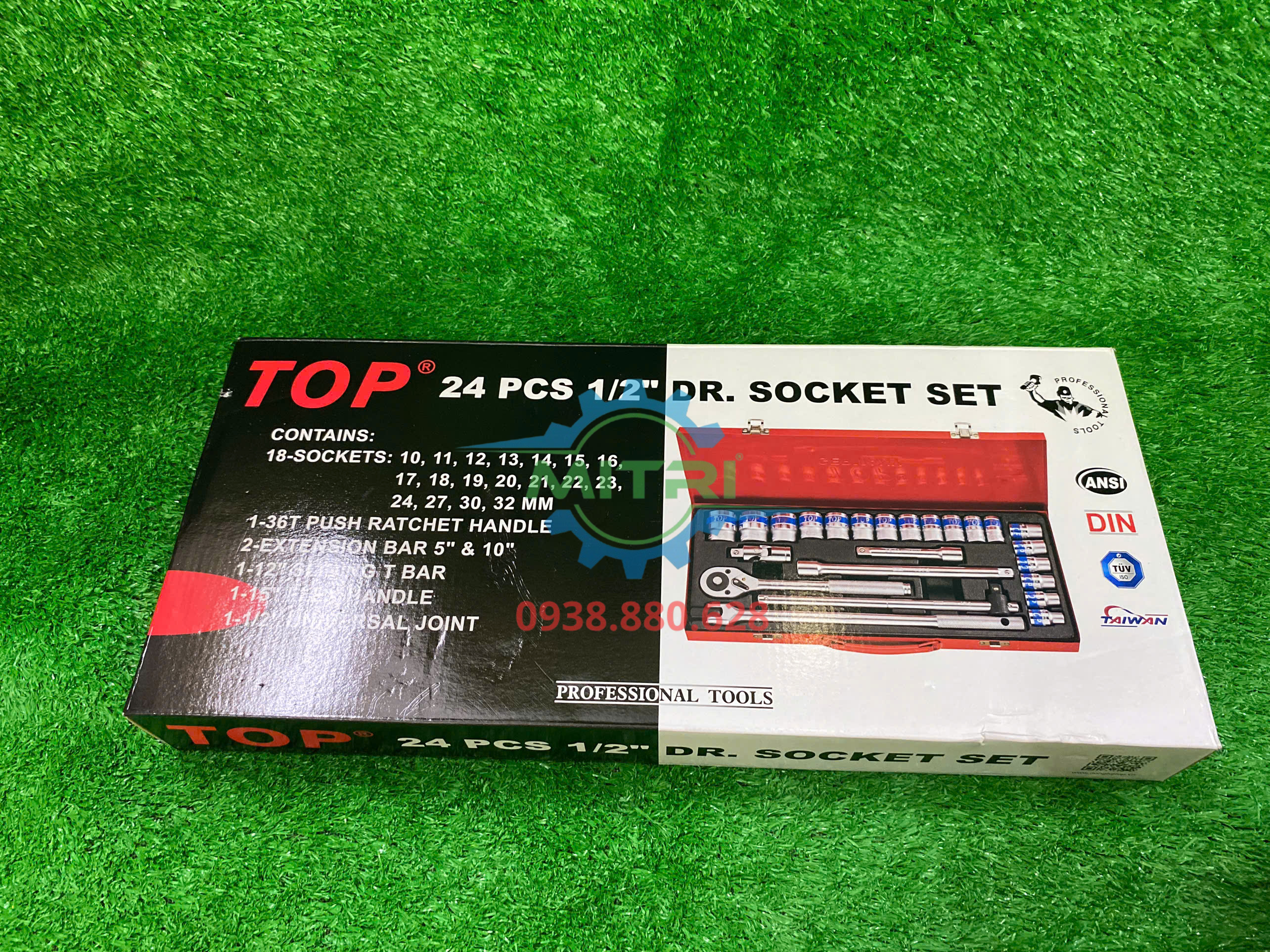 Bộ tuýp 24 chi tiết hệ mét TOP KW-S424D-1 chính hãng