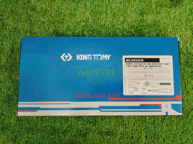 Hộp đựng bên ngoài bộ tuýp 39 chi tiết Kingtony 5032CR