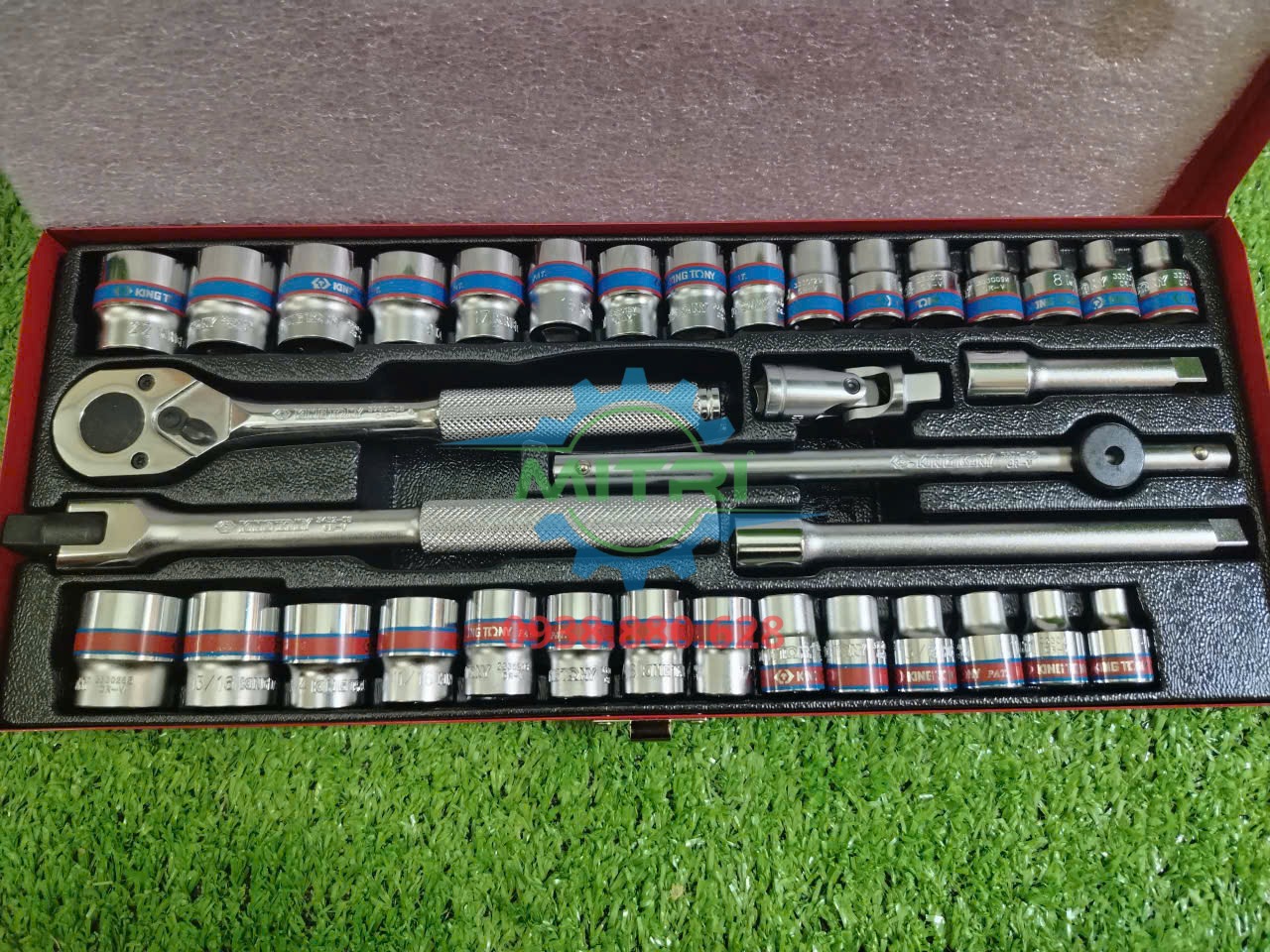 Bộ xi lanh Kingtony 3036CR đầy đủ đầu sạch hệ mét và hệ inch