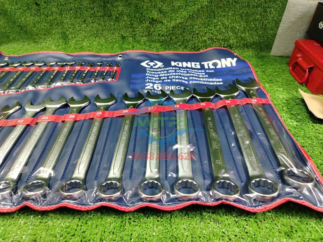 Vật liệu bộ Kingtony 1226MR Bộ cờ lê vòng miệng Kingtony 1226MR bằng thép hợp kim Chrome Vanadium mạ chrome