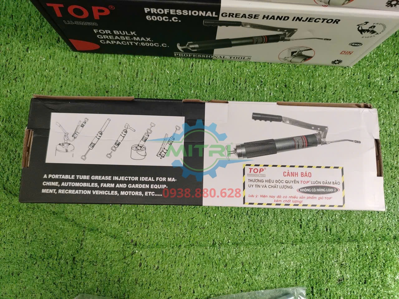 Bơm mỡ cầm tay 600cc TOP LU-BM600 chính hãng tại Minh Triết