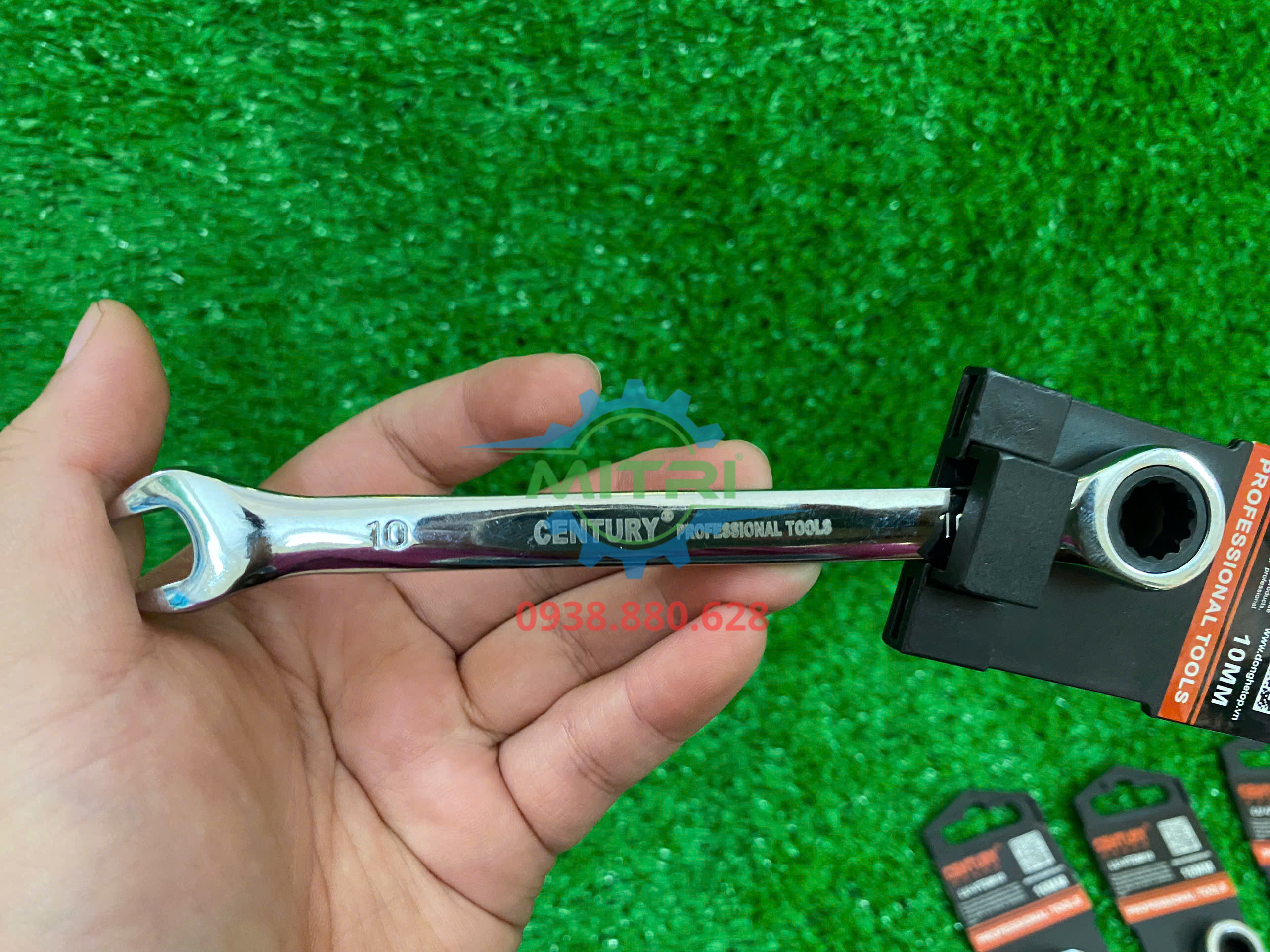 Cờ lê vòng miệng tự động 10mm thép CR-V Century