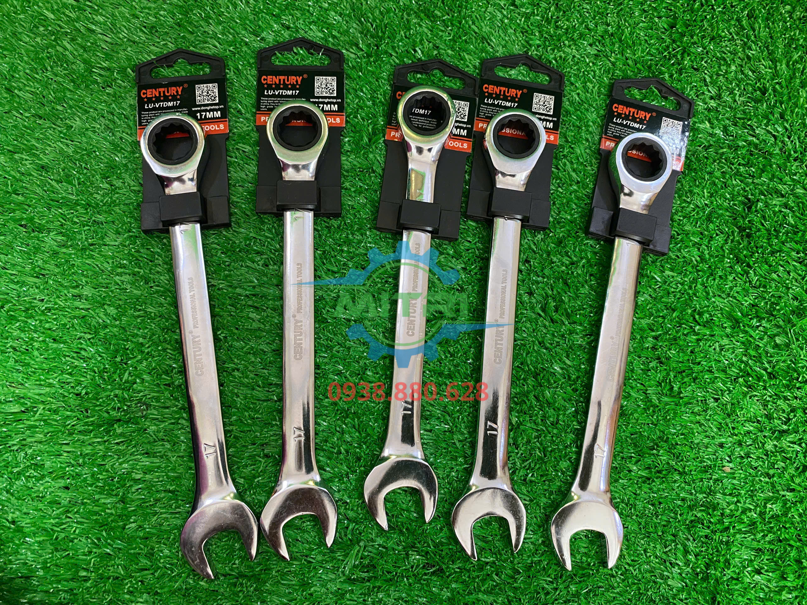 Cờ lê vòng miệng tự động 17mm thép CR-V Century