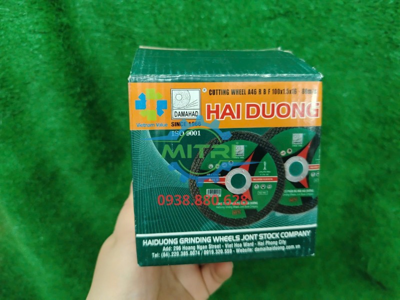 Đá cắt sắt inox Hải Dương 100mm chính hãng