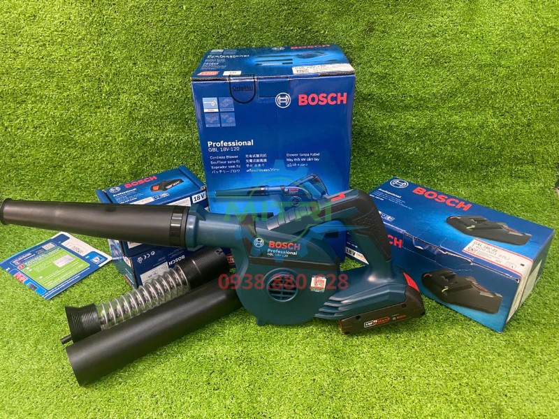 Đầu thổi máy thổi khí Bosch GBL18V-120 hỗ trợ thổi bụi nhanh