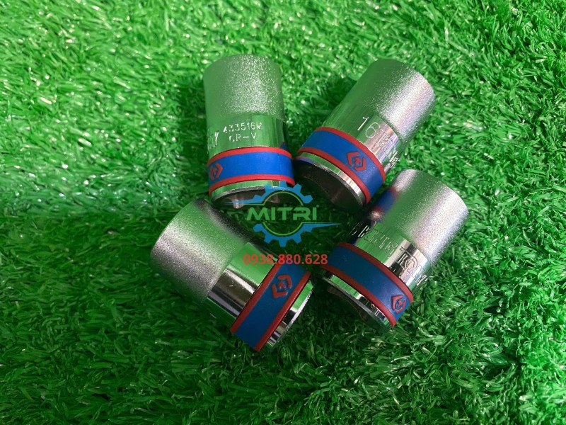 Đầu tuýp lục giác 1/2 inch Kingtony 433516M size 16mm Cr-V mạ crom