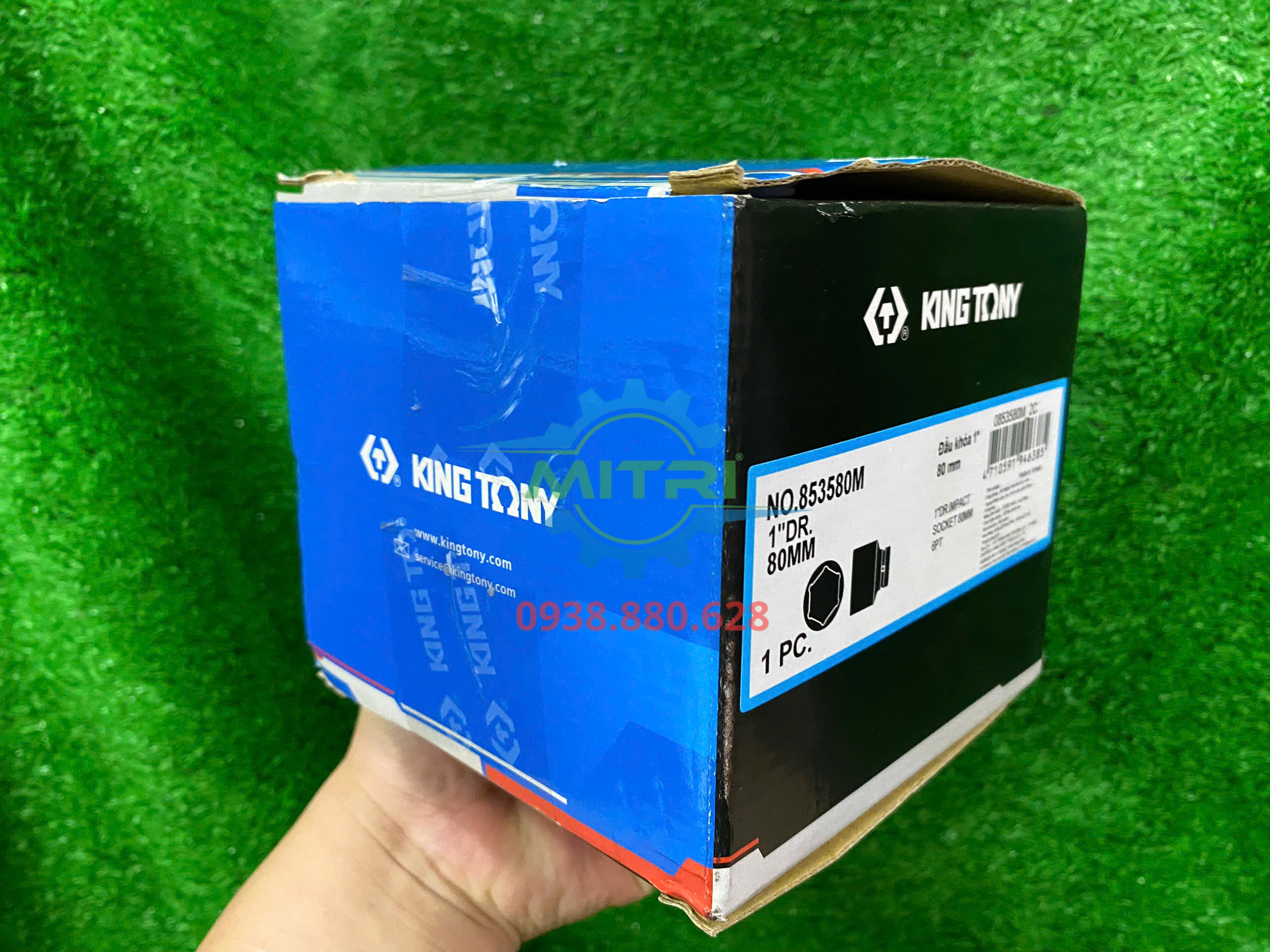 Đầu tuýp lục giác đen 1 inch 80mm Kingtony 853580M