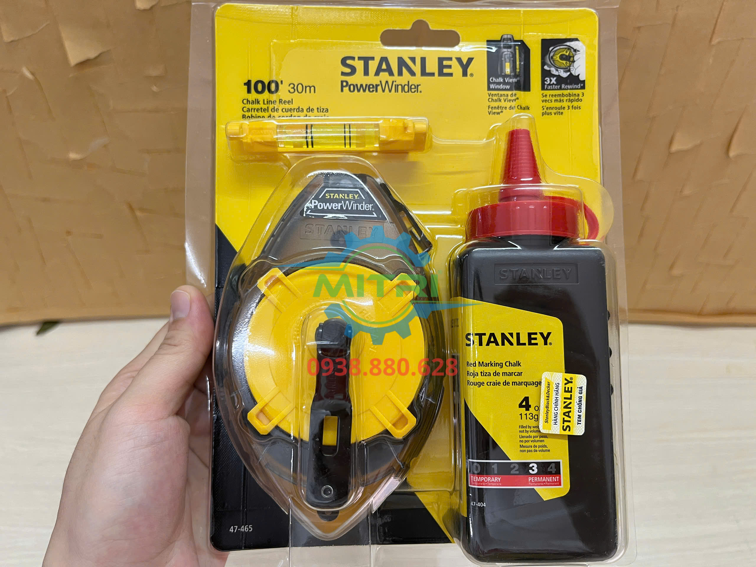 Dây bật mực Stanley 47-465 dùng trong xây dựng và hoàn thiện nội thất