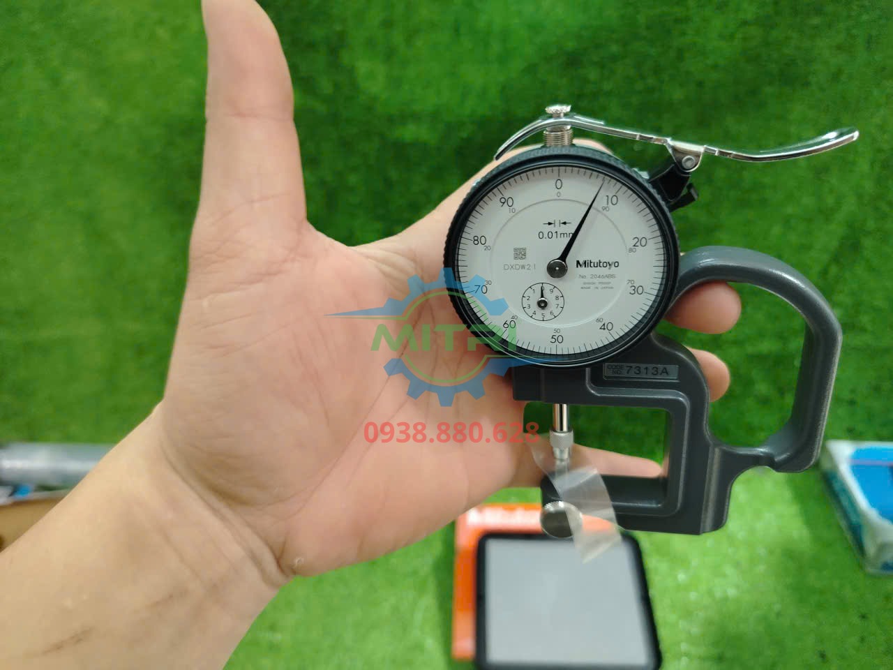 Đồng hồ đo độ dày chuyên dụng Mitutoyo 7313A cho bề mặt cong và phẳng