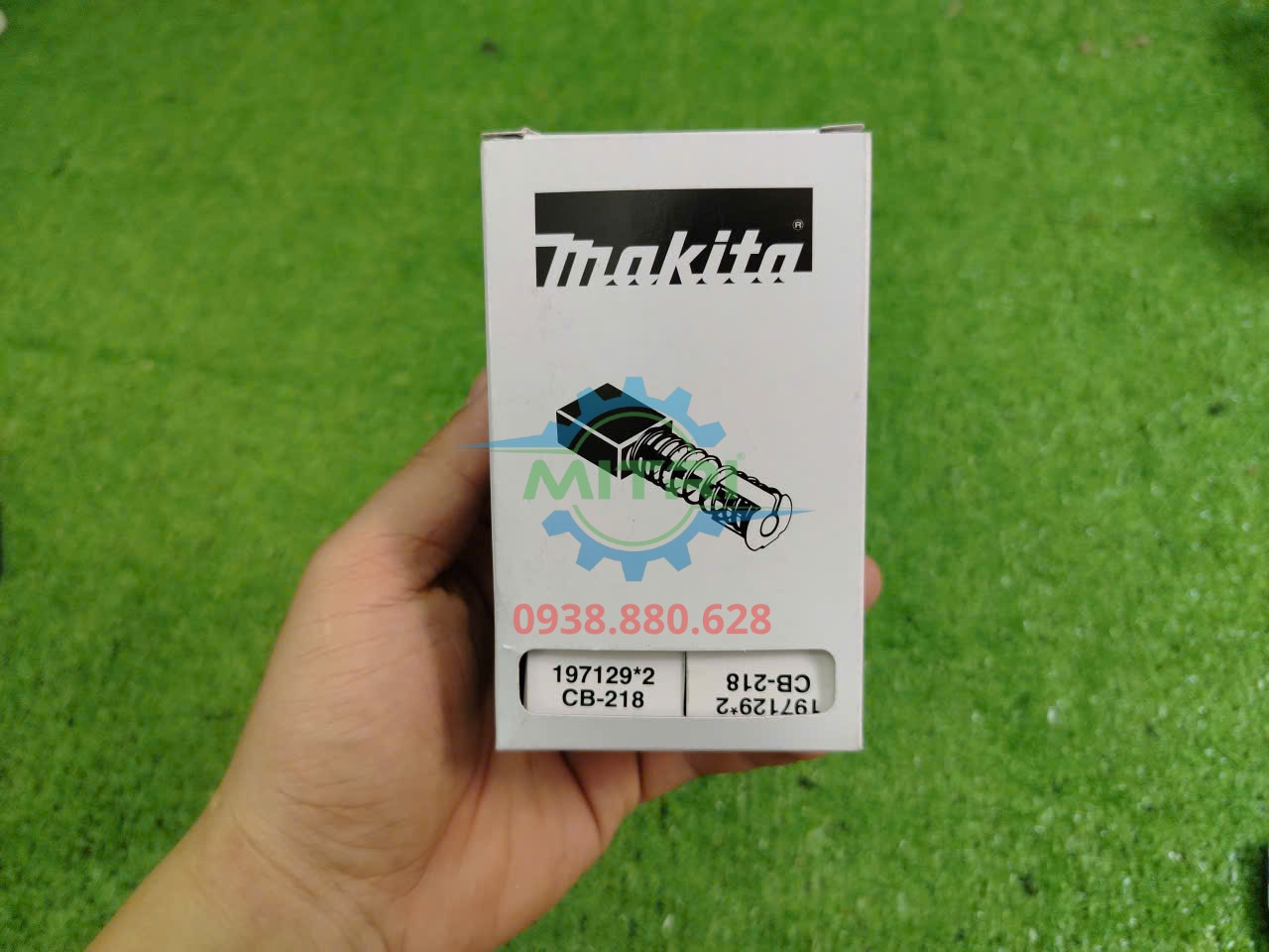 Hộp chổi than 197129-2 Makita CB-218 chính hãng