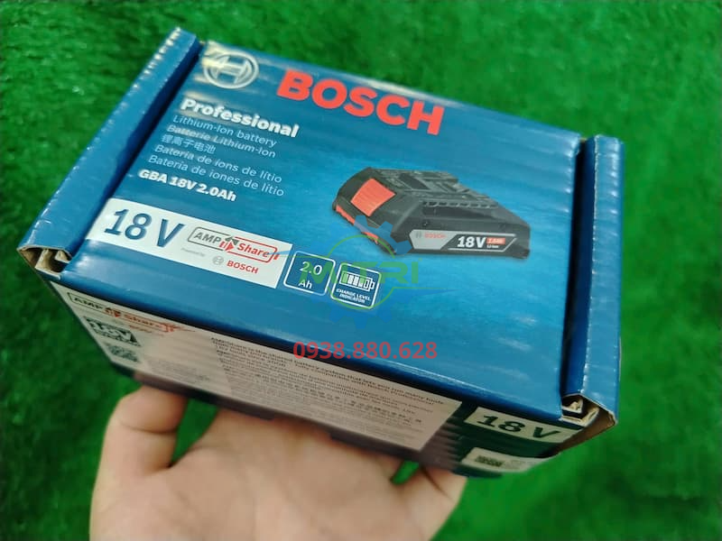 Hộp đựng và hướng dẫn sử dụng pin Bosch 18V chính hãng