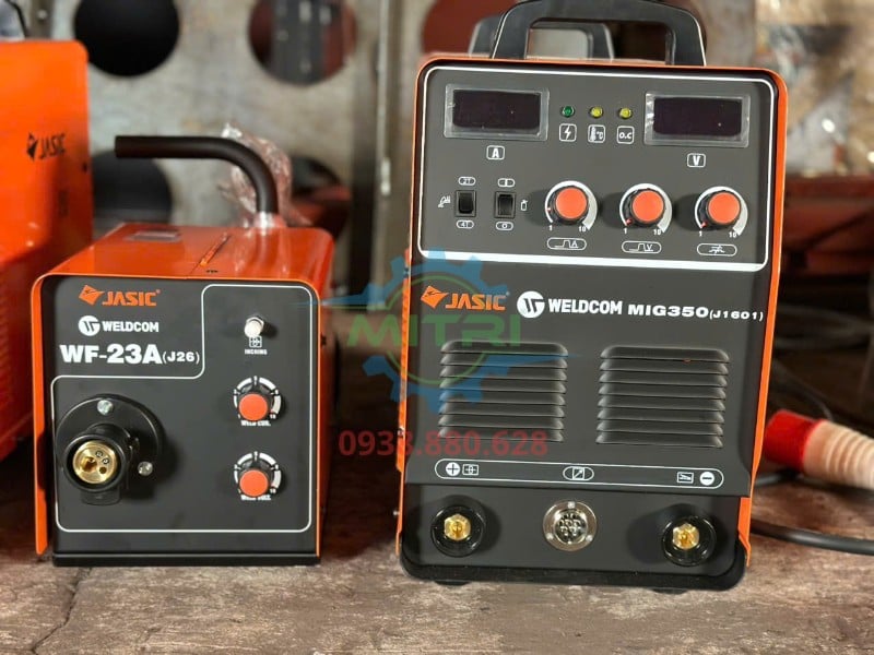 Jasic NB-350E kết nối bình khí CO2 khi hàn MIG